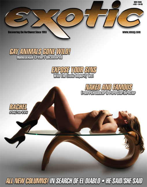 Exotic November 2006 magazine back issue Exotic magizine back copy 
