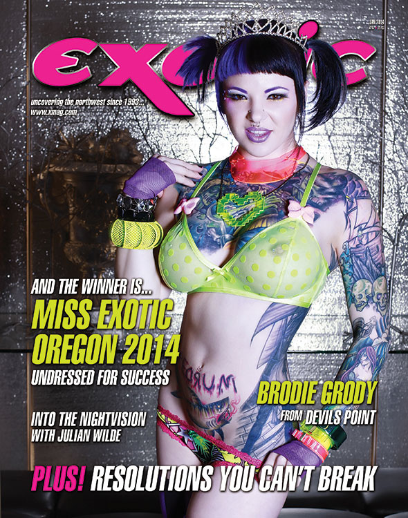 Exotic January 2014 magazine back issue Exotic magizine back copy 