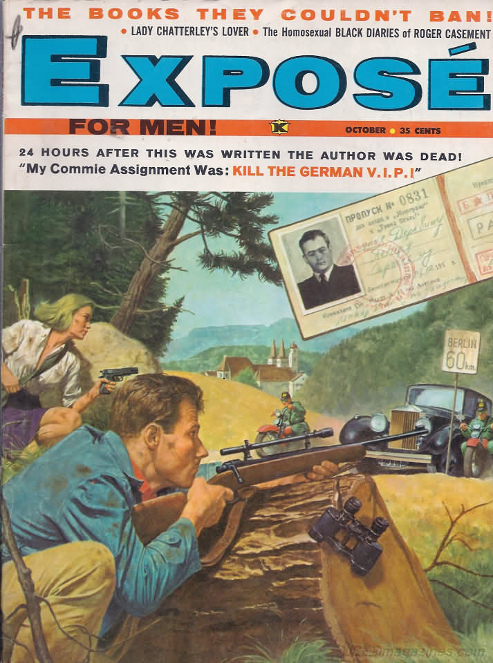 Expose October 1959 magazine back issue Expose magizine back copy 