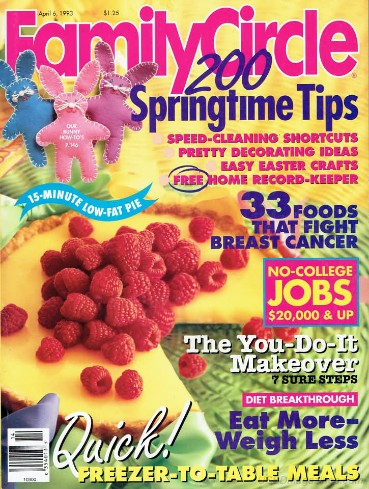 Family Circle April 1993, , 200 Springtime Tips Magazine, Family