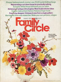 Family Circle August 1972 magazine back issue cover image
