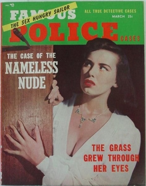 Famous Police Cases March 1954 magazine back issue Famous Police Cases magizine back copy 