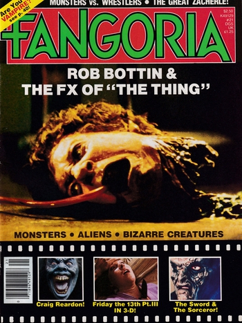 Fangoria # 21, August 1982 magazine back issue Fangoria magizine back copy 