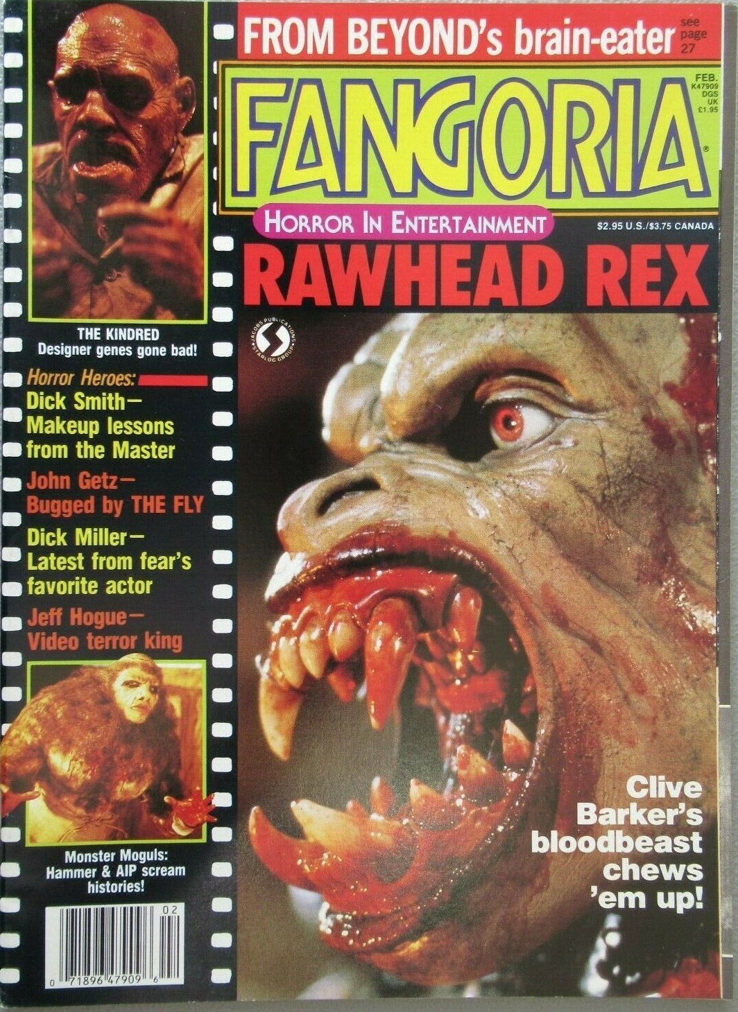 Fangoria # 61, February 1987 magazine back issue Fangoria magizine back copy 