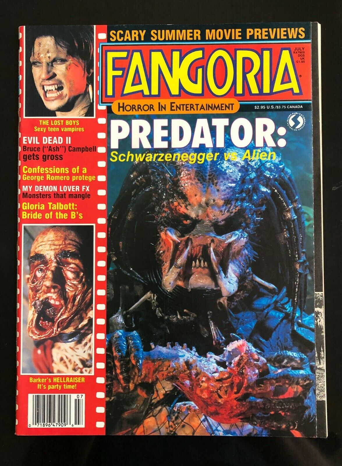 Fangoria # 65, July 1987 magazine back issue Fangoria magizine back copy 