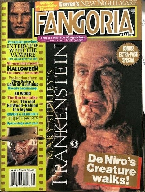 Fangoria # 138, November 1994 magazine back issue Fangoria magizine back copy 