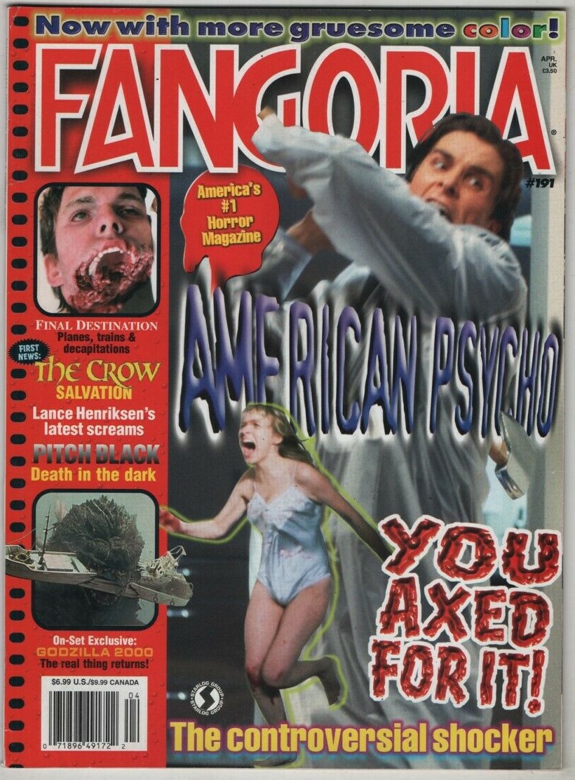 Fangoria # 191, April 2000 magazine back issue Fangoria magizine back copy 