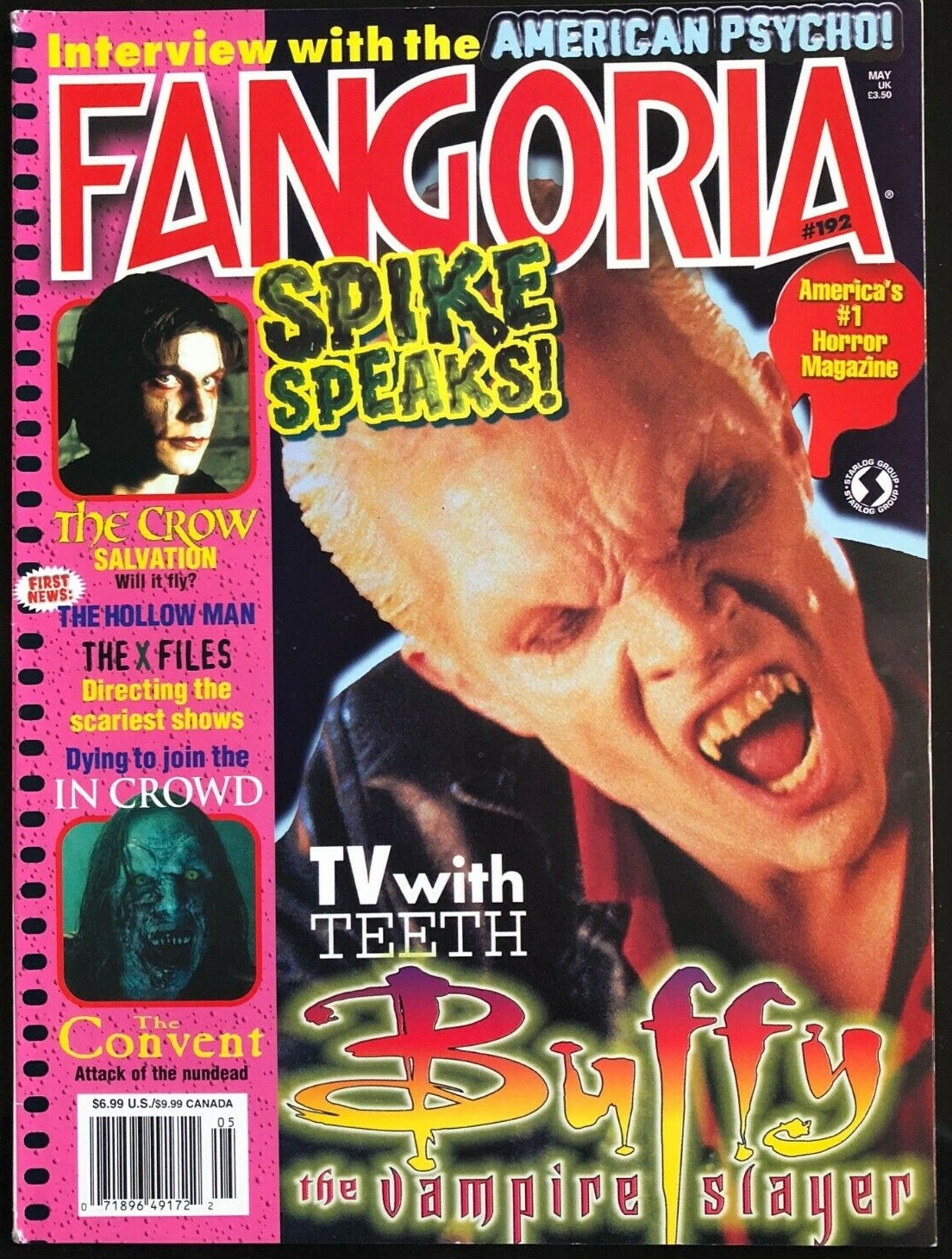 Fangoria # 192, May 2000 magazine back issue Fangoria magizine back copy 