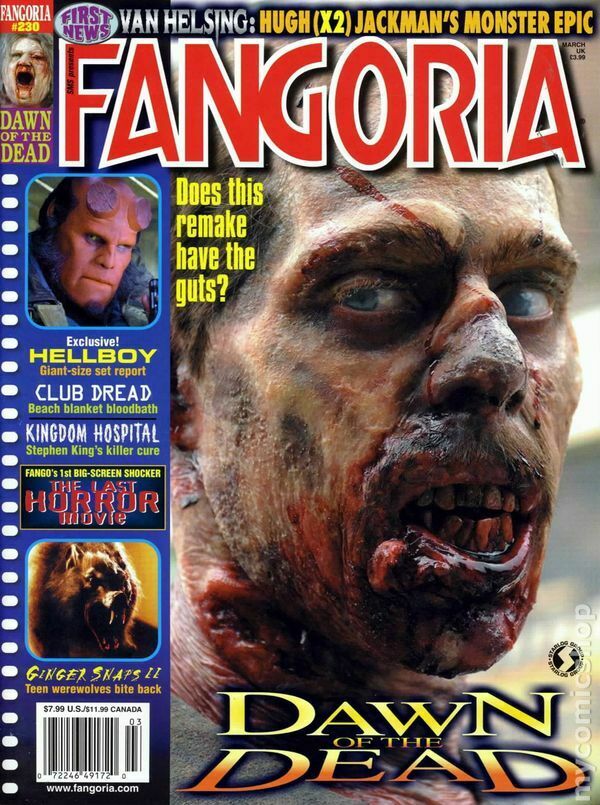 Fangoria # 230, March 2004 magazine back issue Fangoria magizine back copy 