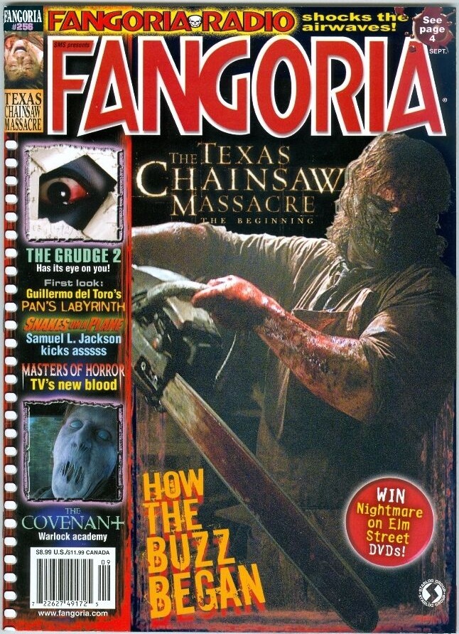 Fangoria # 256, September 2006 magazine back issue Fangoria magizine back copy 