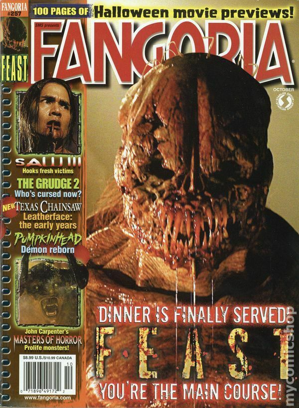 Fangoria # 257, October 2006 magazine back issue Fangoria magizine back copy 