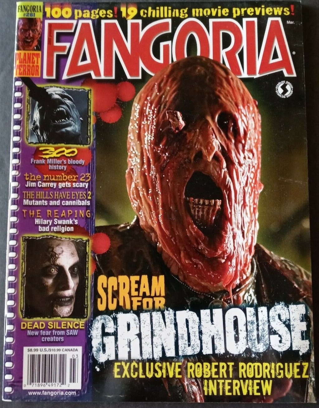 Fangoria # 261, March 2007 magazine back issue Fangoria magizine back copy 
