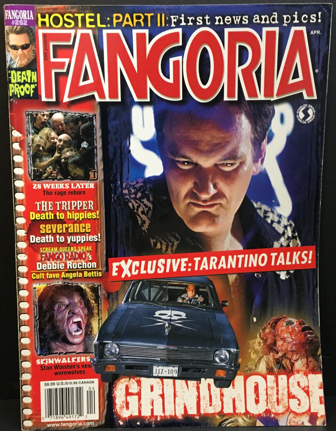 Fangoria # 262, April 2007 magazine back issue Fangoria magizine back copy 