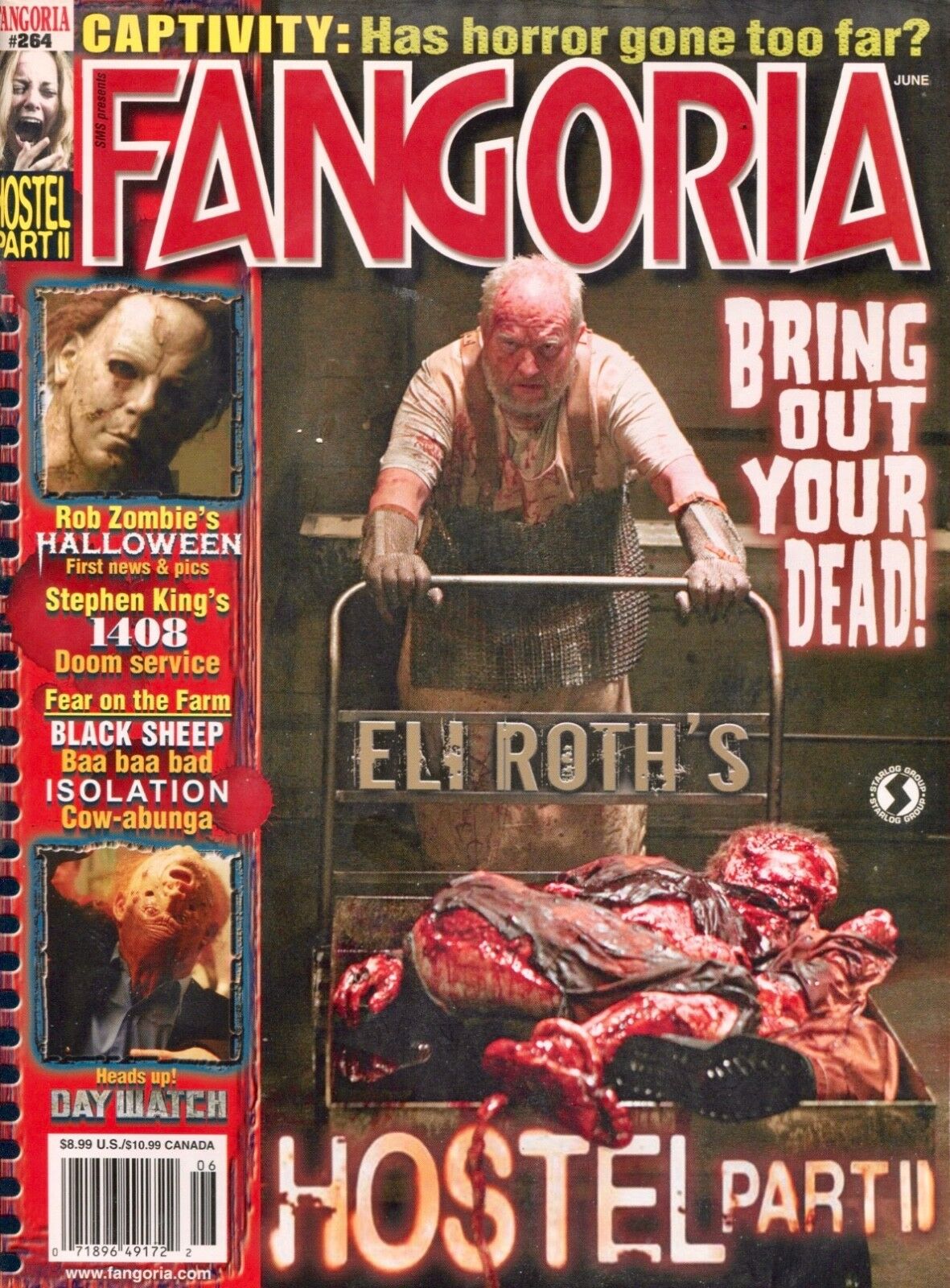 Fangoria # 264, June 2007 magazine back issue Fangoria magizine back copy 