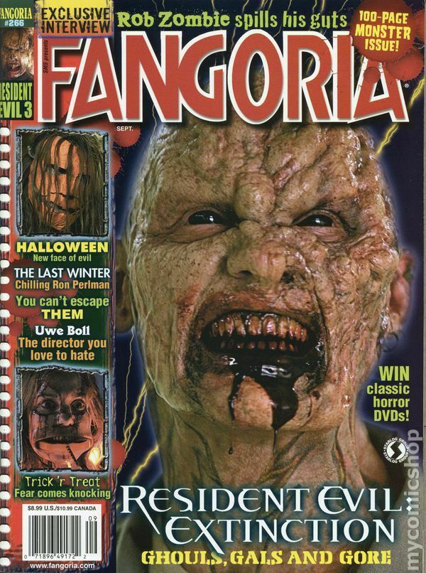 Fangoria # 266, September 2007 magazine back issue Fangoria magizine back copy 