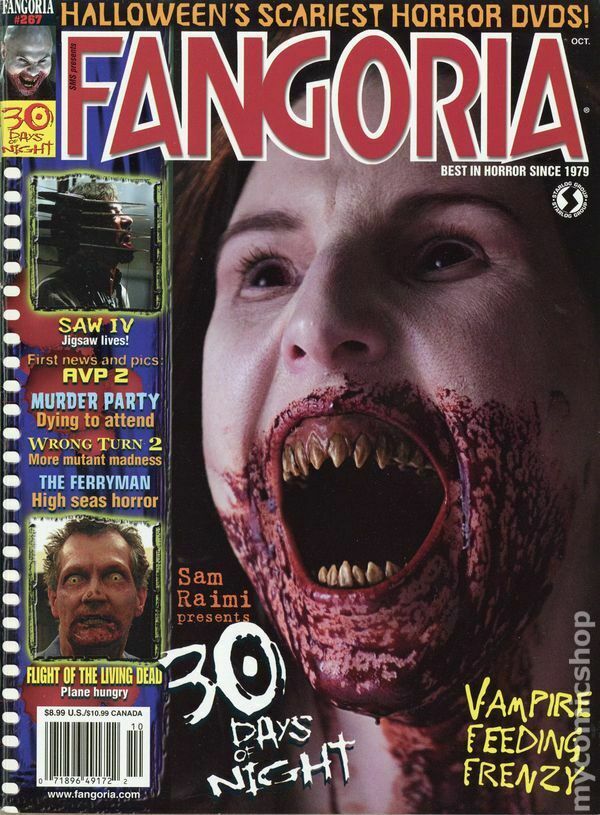 Fangoria # 267, October 2007 magazine back issue Fangoria magizine back copy 