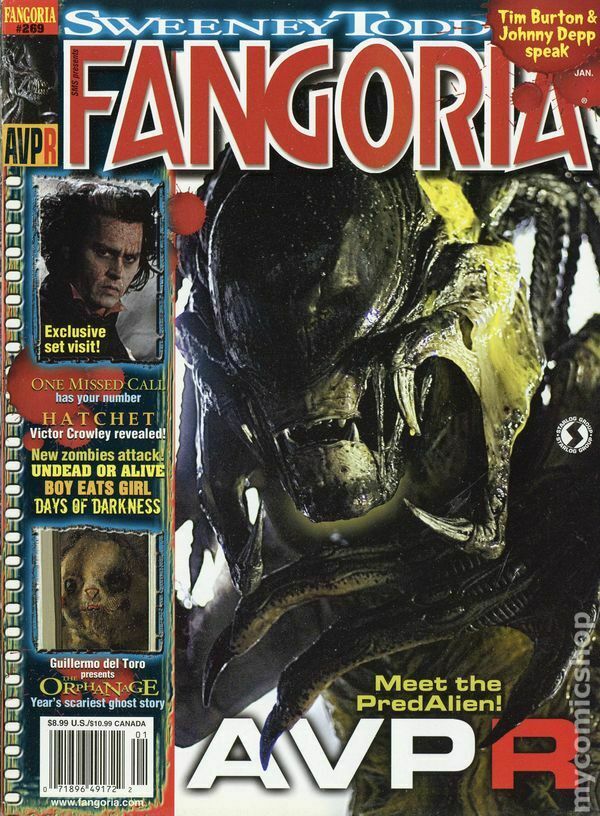 Fangoria # 269, January 2008 magazine back issue Fangoria magizine back copy 