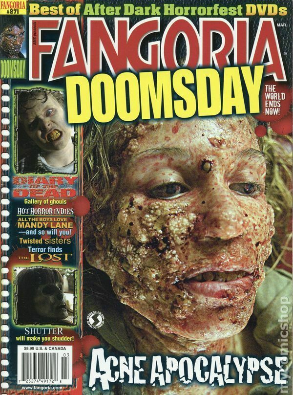 Fangoria # 271, March 2008 magazine back issue Fangoria magizine back copy 