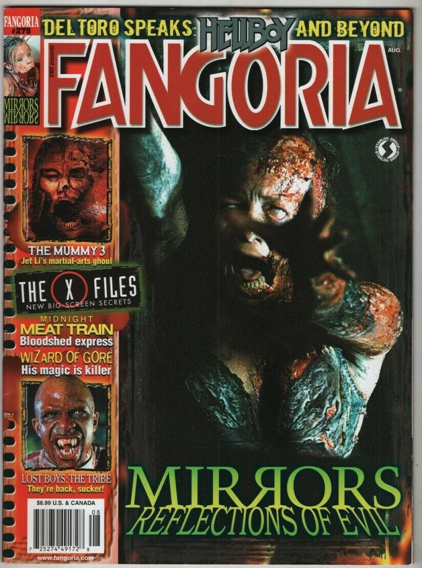 Fangoria # 275, August 2008 magazine back issue Fangoria magizine back copy 