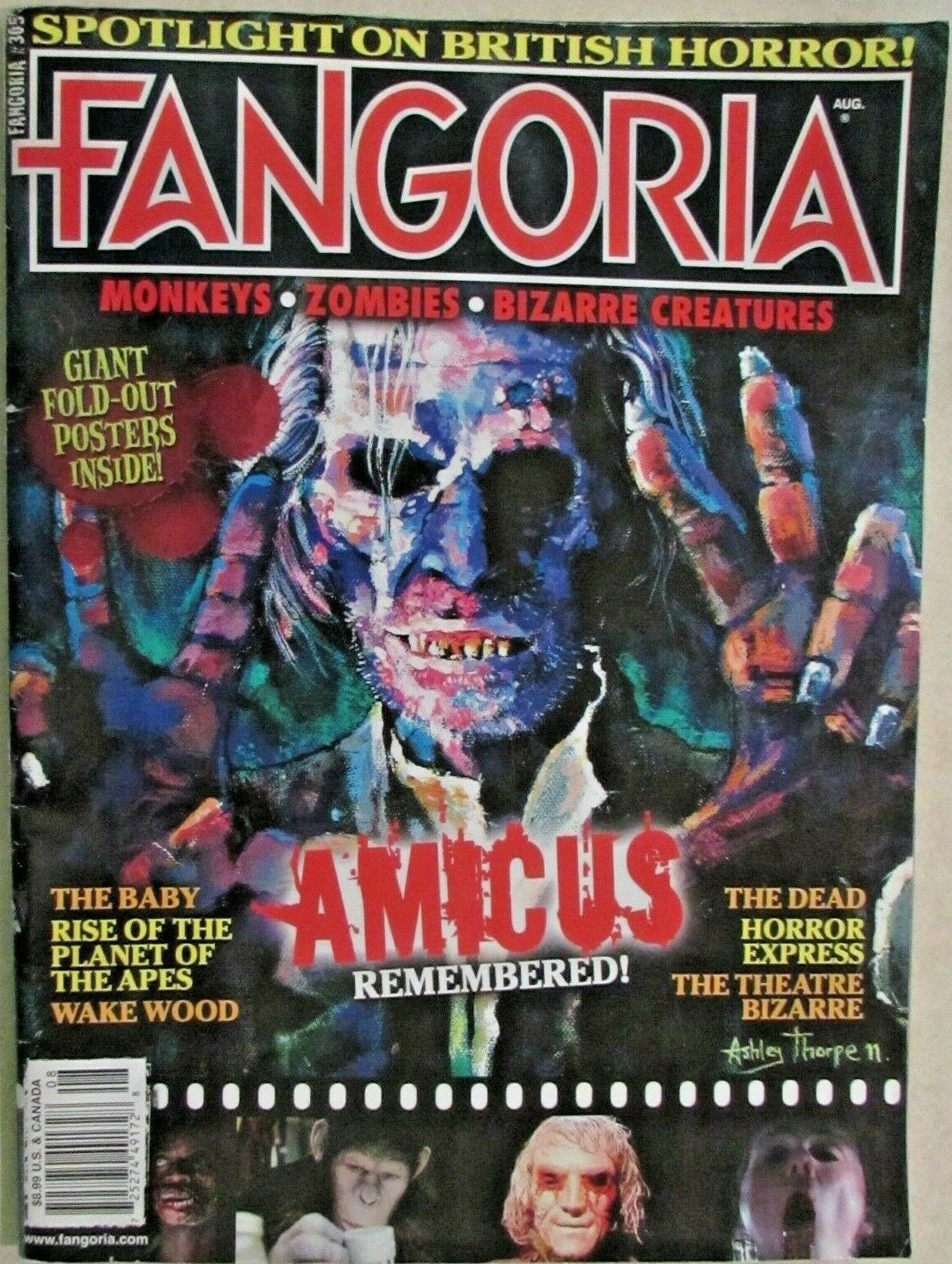 Fangoria # 305, August 2011 magazine back issue Fangoria magizine back copy 
