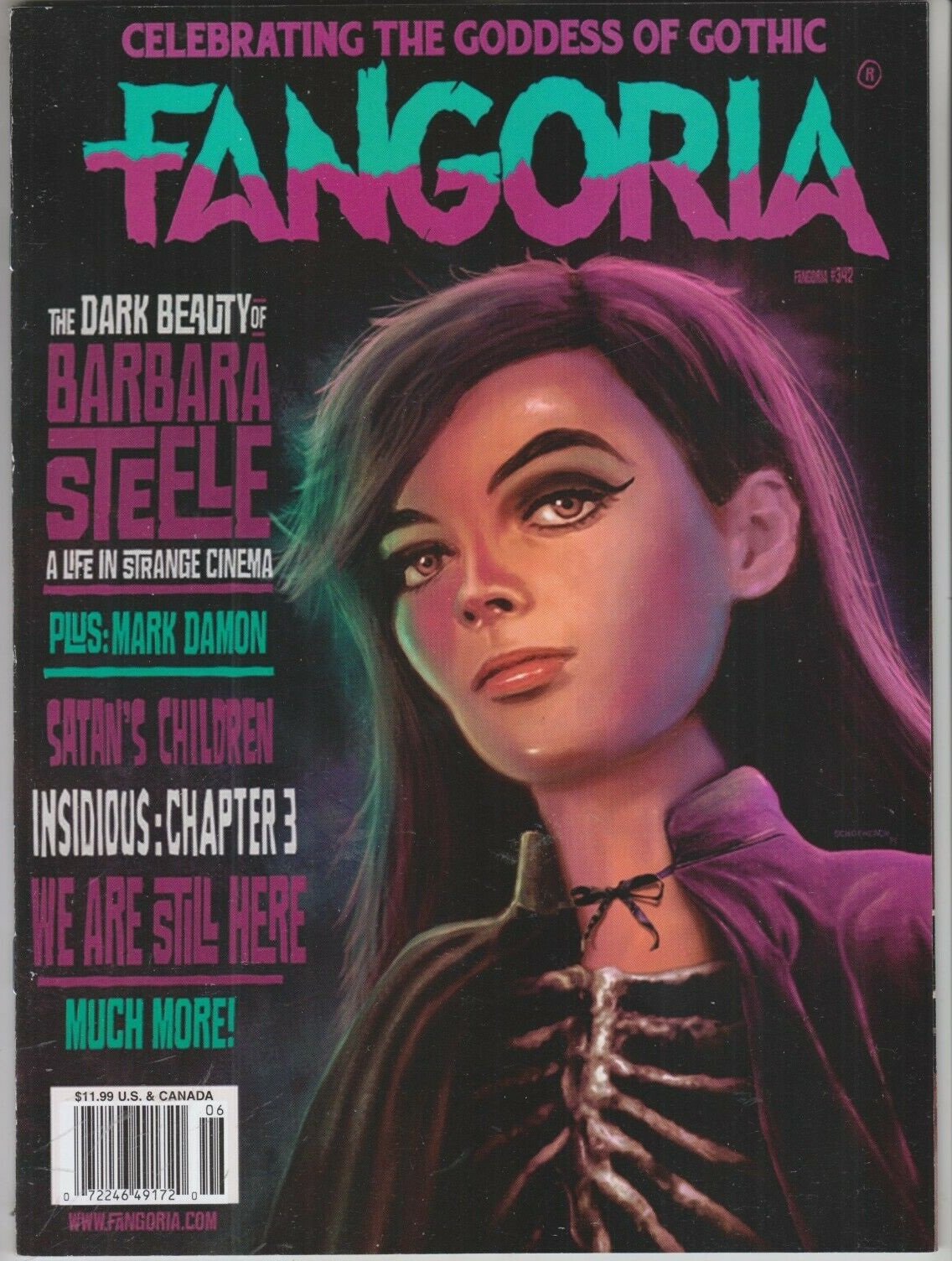Fangoria # 342, June 2015 magazine back issue Fangoria magizine back copy 