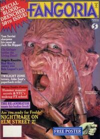 Fangoria # 50, January 1986 magazine back issue cover image