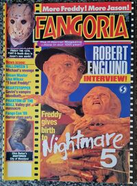 Robert Englund magazine cover appearance Fangoria # 86, September 1989