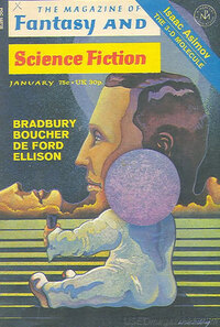 Isaac Asimov magazine cover appearance Fantasy & Science Fiction January 1972