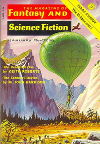 Fantasy & Science Fiction January 1974 magazine back issue cover image
