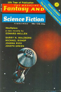 Fantasy & Science Fiction February 1974 magazine back issue cover image