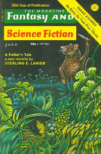 Fantasy & Science Fiction July 1974 magazine back issue cover image