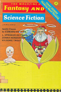 Fantasy & Science Fiction January 1975 magazine back issue cover image