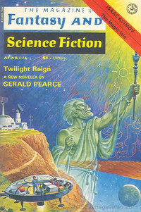 Fantasy & Science Fiction March 1977 magazine back issue cover image
