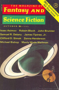 Fantasy & Science Fiction October 1977 magazine back issue cover image
