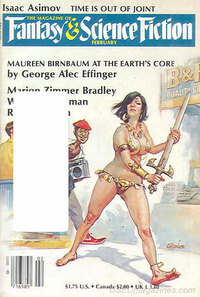 Isaac Asimov magazine cover appearance Fantasy & Science Fiction February 1986