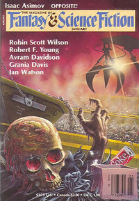 Isaac Asimov magazine cover appearance Fantasy & Science Fiction January 1987