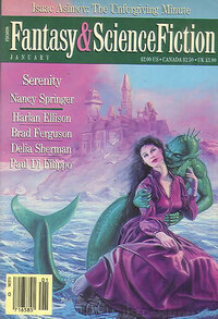 Isaac Asimov magazine cover appearance Fantasy & Science Fiction January 1989