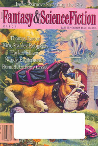 Fantasy & Science Fiction March 1990 magazine back issue cover image