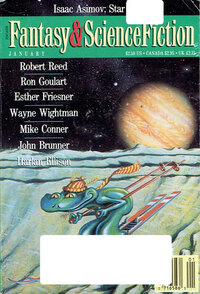 Fantasy & Science Fiction January 1992 magazine back issue cover image