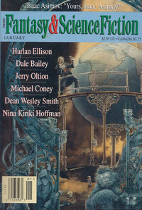Isaac Asimov magazine cover appearance Fantasy & Science Fiction January 1996