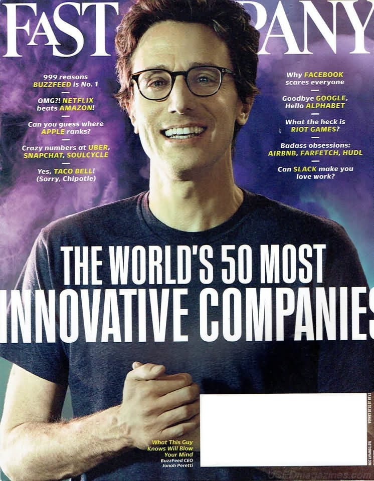 Fast Company March 2016, , The World's 50 Most Innovation Compani