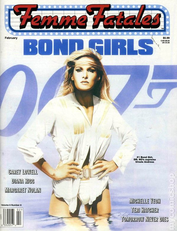Femme Fatales Vol. 6 # 8, Bond Girls magazine back issue Femme Fatales magizine back copy 
