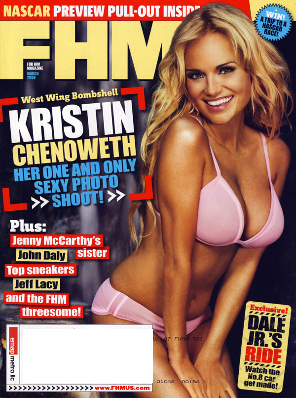 FHM # 65, March 2006 magazine back issue FHM (For Him Magazine) magizine back copy Mens Magazine FHM For him used collectable back issue Kristin Chenoweth covergirl West Wing hottie