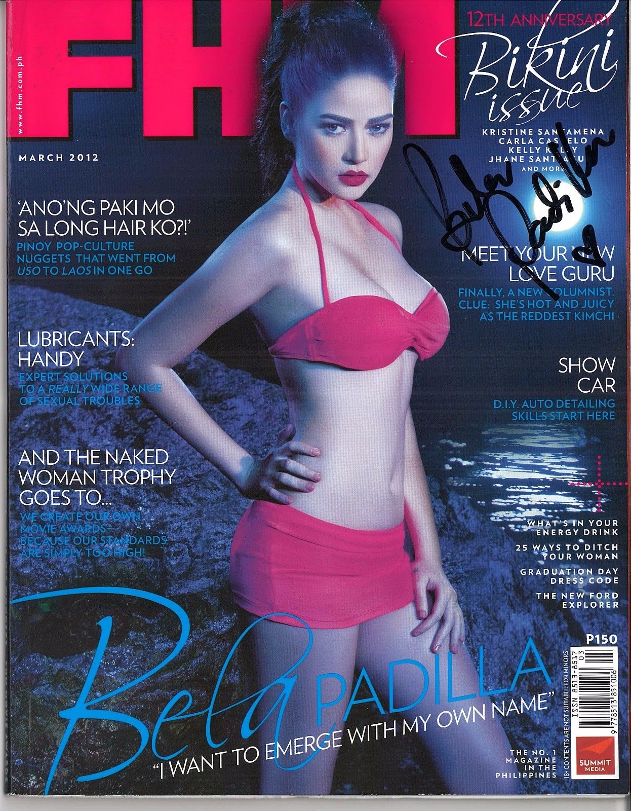 FHM (Philippines) March 2012 magazine back issue FHM (Philippines) magizine back copy 