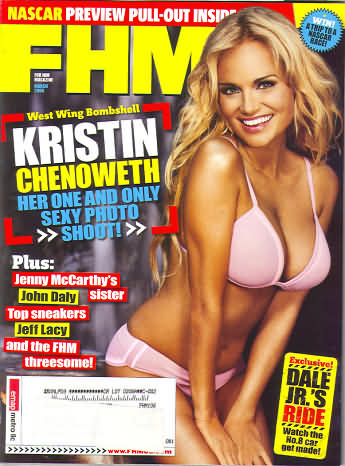FHM UK March 2006, , West Wing Bombshell Kristin Chenoweth Her One And Only Sexy Photo Shoot!