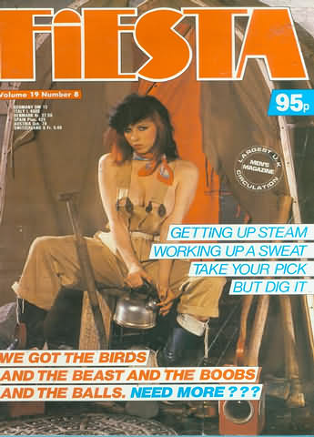 Fiesta Vol. 19 # 8 magazine back issue Fiesta magizine back copy Fiesta Vol. 19 # 8 British Softcore Pornographic Magazine Back Issue Published in the UK by Galaxy Publications Ltd. Getting Up Steam Working Up A Sweat Take Your Pick But Dig It.