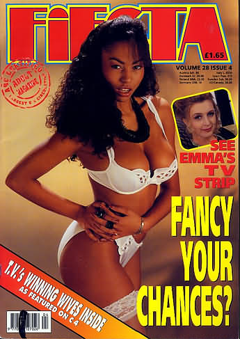 Fiesta Vol. 28 # 4 magazine back issue Fiesta magizine back copy Fiesta Vol. 28 # 4 British Softcore Pornographic Magazine Back Issue Published in the UK by Galaxy Publications Ltd. See Emma's TV Strip Fancy Your Chances?.