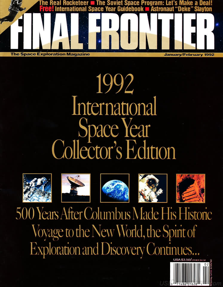 Final Frontier January/February 1992 magazine back issue Final Frontier magizine back copy 