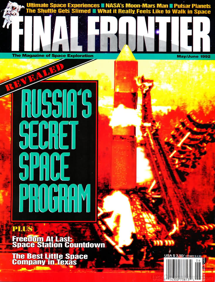 Final Frontier May/June 1992 magazine back issue Final Frontier magizine back copy 