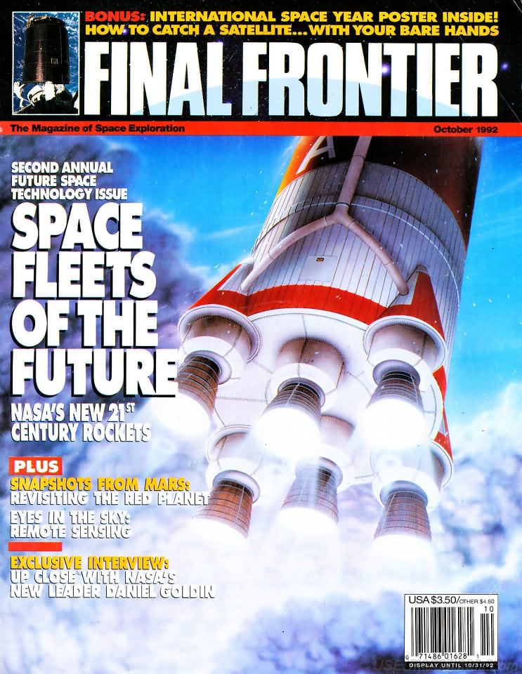 Final Frontier October 1992 magazine back issue Final Frontier magizine back copy 